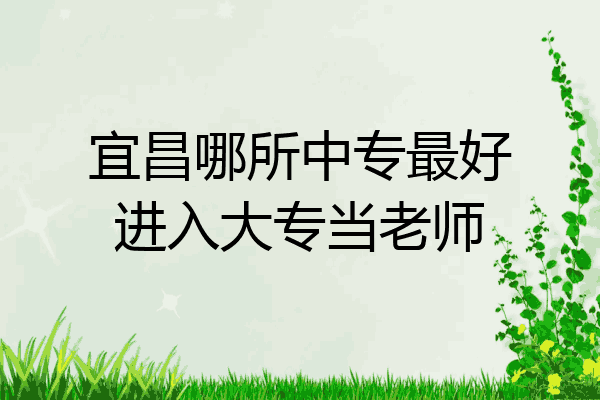 宜昌哪所中专最好进入大专当老师