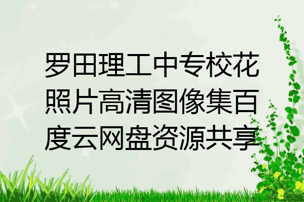 罗田理工中专校花照片高清图像集百度云网盘资源共享