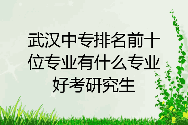 武汉中专排名前十位专业有什么专业好考研究生