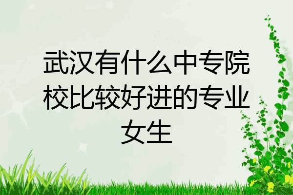武汉有什么中专院校比较好进的专业女生