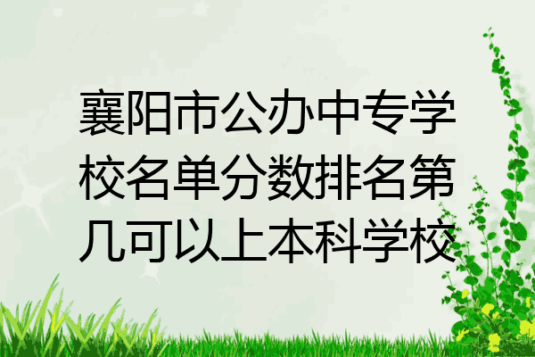 襄阳市公办中专学校名单分数排名第几可以上本科学校