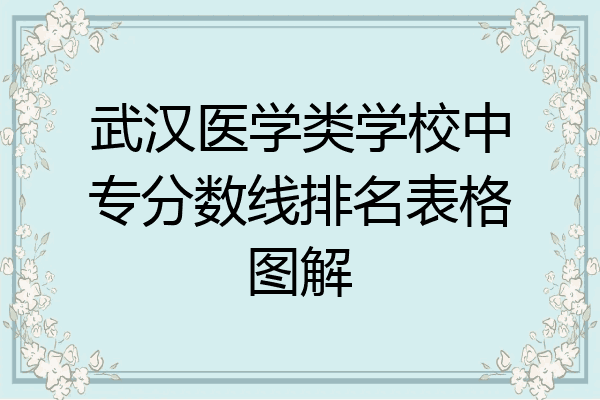 武汉医学类学校中专分数线排名表格图解