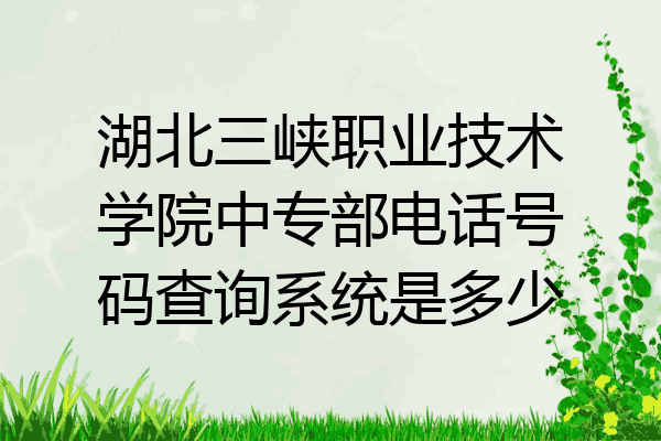 湖北三峡职业技术学院中专部电话号码查询系统是多少