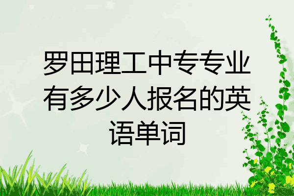 罗田理工中专专业有多少人报名的英语单词