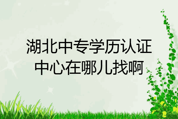 湖北中专学历认证中心在哪儿找啊