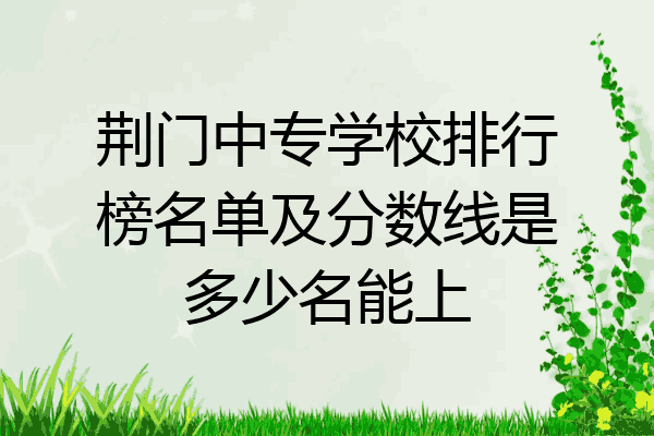荆门中专学校排行榜名单及分数线是多少名能上