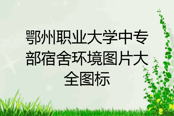 鄂州职业大学中专部宿舍环境图片大全图标