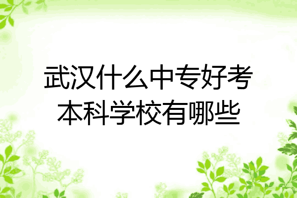 武汉什么中专好考本科学校有哪些