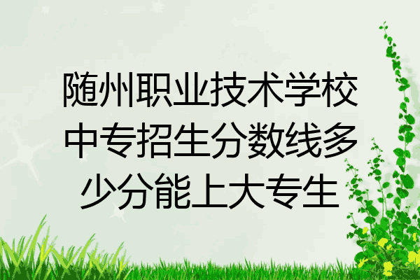 随州职业技术学校中专招生分数线多少分能上大专生