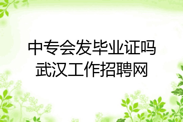 中专会发毕业证吗武汉工作招聘网