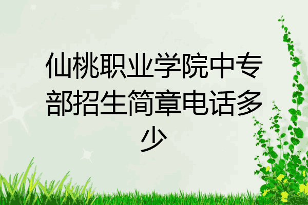 仙桃职业学院中专部招生简章电话多少