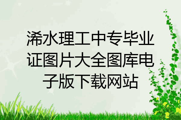 浠水理工中专毕业证图片大全图库电子版下载网站