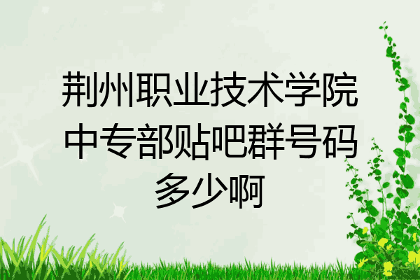 荆州职业技术学院中专部贴吧群号码多少啊