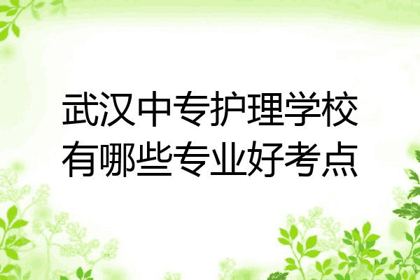 武汉中专护理学校有哪些专业好考点