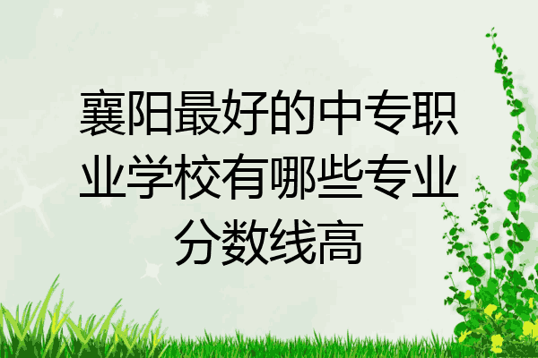 襄阳最好的中专职业学校有哪些专业分数线高