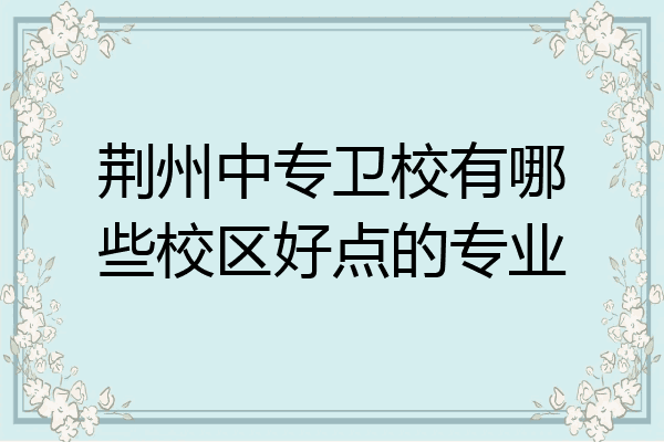 荆州中专卫校有哪些校区好点的专业