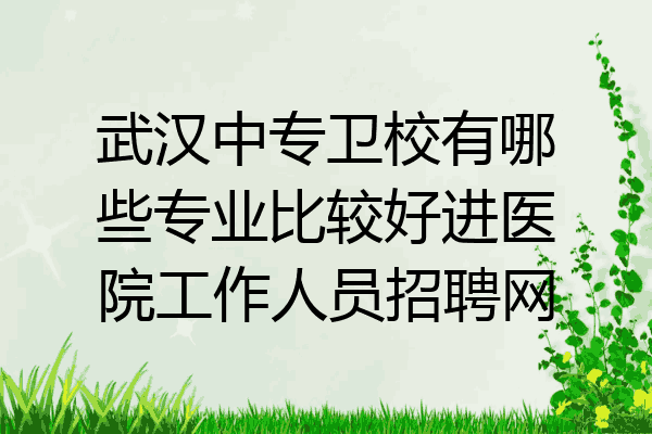 武汉中专卫校有哪些专业比较好进医院工作人员招聘网