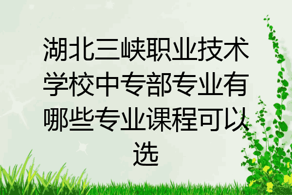 湖北三峡职业技术学校中专部专业有哪些专业课程可以选