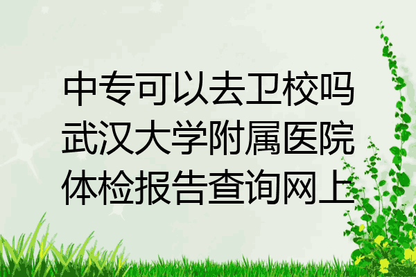 中专可以去卫校吗武汉大学附属医院体检报告查询网上