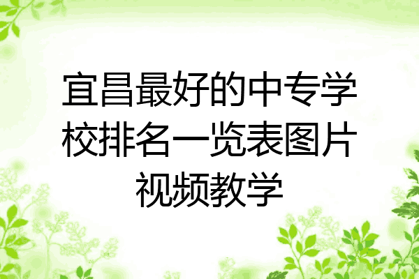 宜昌最好的中专学校排名一览表图片视频教学