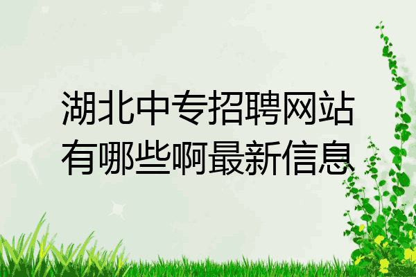 湖北中专招聘网站有哪些啊最新信息