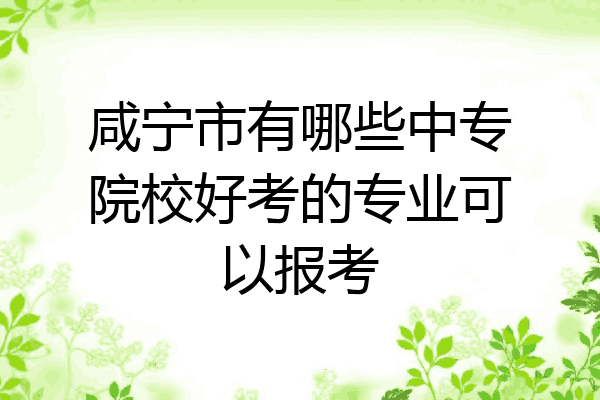 咸宁市有哪些中专院校好考的专业可以报考