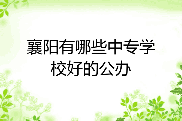 襄阳有哪些中专学校好的公办