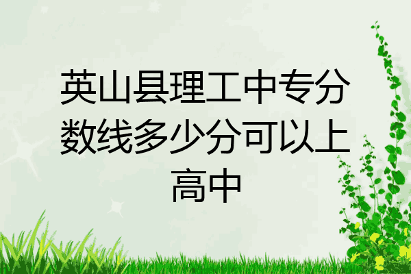 英山县理工中专分数线多少分可以上高中