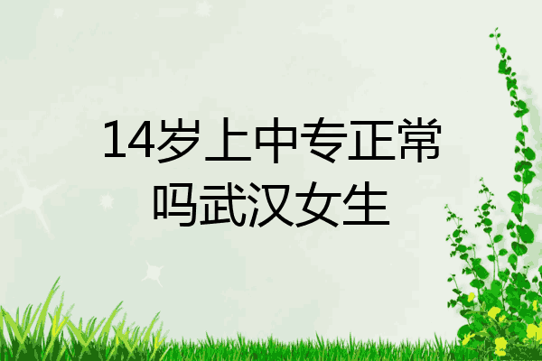 14岁上中专正常吗武汉女生