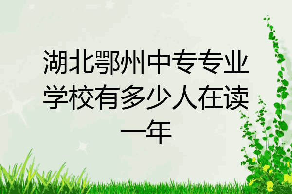 湖北鄂州中专专业学校有多少人在读一年