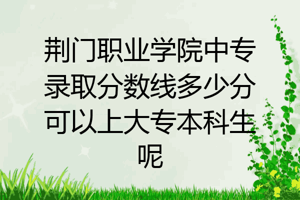 荆门职业学院中专录取分数线多少分可以上大专本科生呢