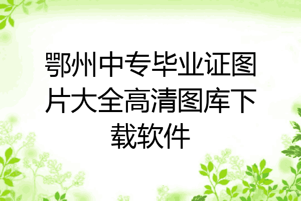 鄂州中专毕业证图片大全高清图库下载软件