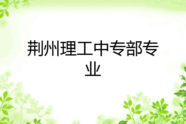 荆州理工中专部专业