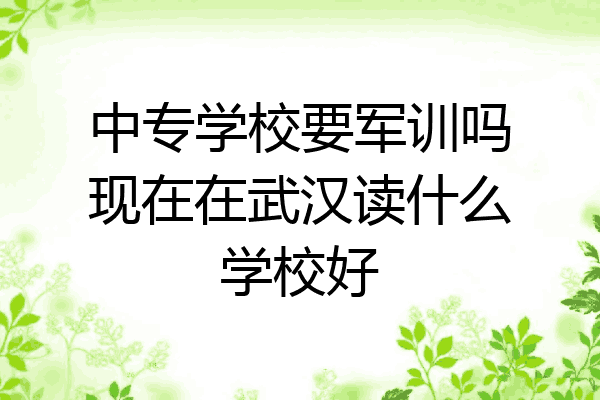 中专学校要军训吗现在在武汉读什么学校好