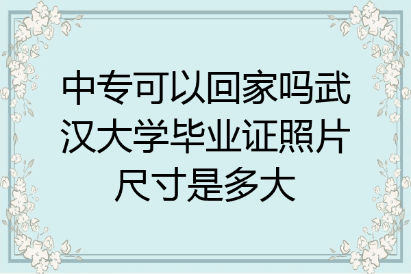中专可以回家吗武汉大学毕业证照片尺寸是多大