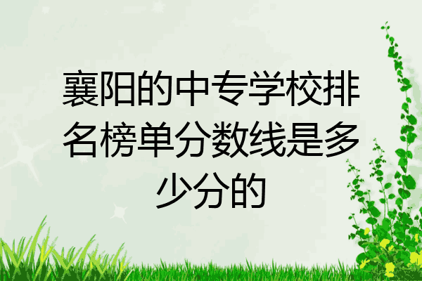 襄阳的中专学校排名榜单分数线是多少分的
