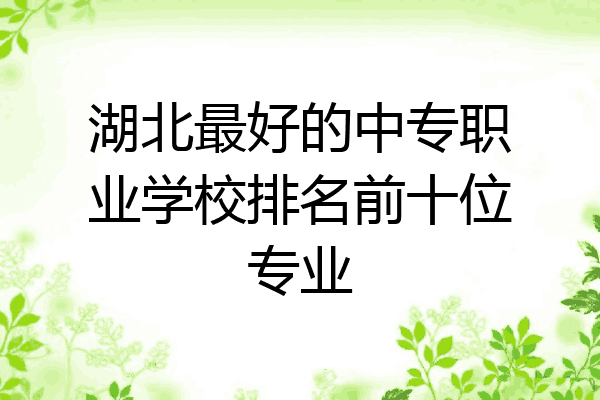 湖北最好的中专职业学校排名前十位专业