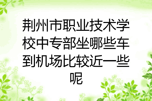 荆州市职业技术学校中专部坐哪些车到机场比较近一些呢