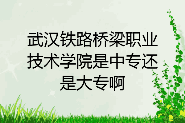 武汉铁路桥梁职业技术学院是中专还是大专啊