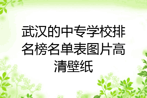 武汉的中专学校排名榜名单表图片高清壁纸