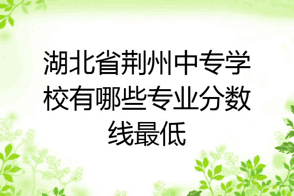 湖北省荆州中专学校有哪些专业分数线最低