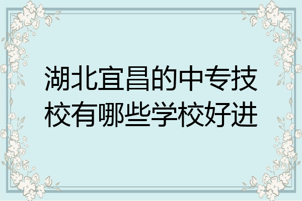 湖北宜昌的中专技校有哪些学校好进