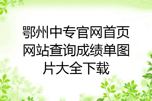 鄂州中专官网首页网站查询成绩单图片大全下载
