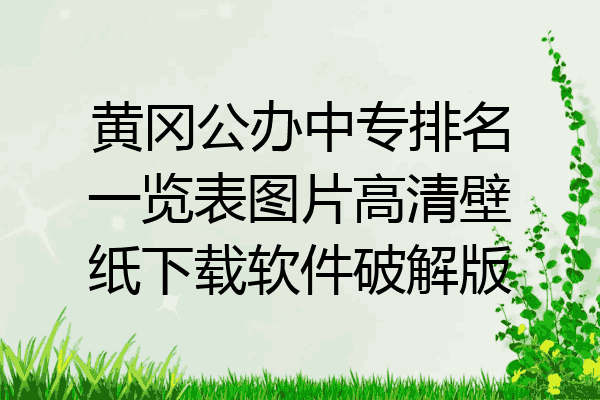 黄冈公办中专排名一览表图片高清壁纸下载软件破解版