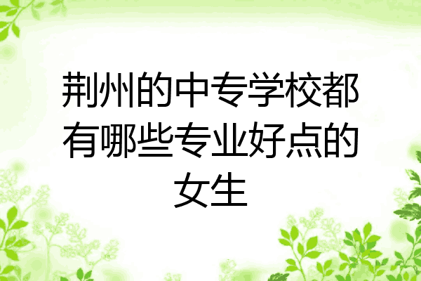 荆州的中专学校都有哪些专业好点的女生