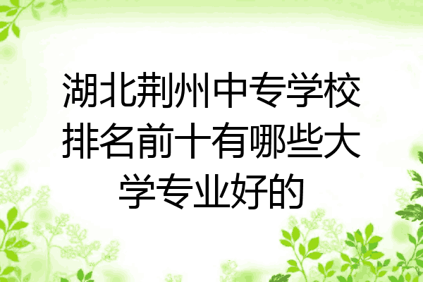 湖北荆州中专学校排名前十有哪些大学专业好的