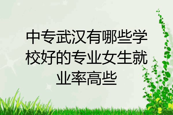 中专武汉有哪些学校好的专业女生就业率高些