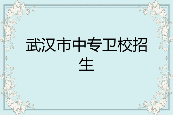 武汉市中专卫校招生