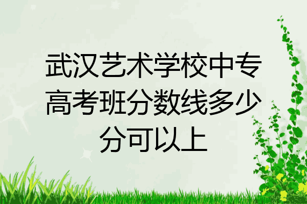 武汉艺术学校中专高考班分数线多少分可以上