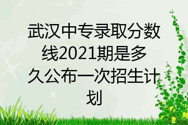 武汉中专录取分数线2021期是多久公布一次招生计划